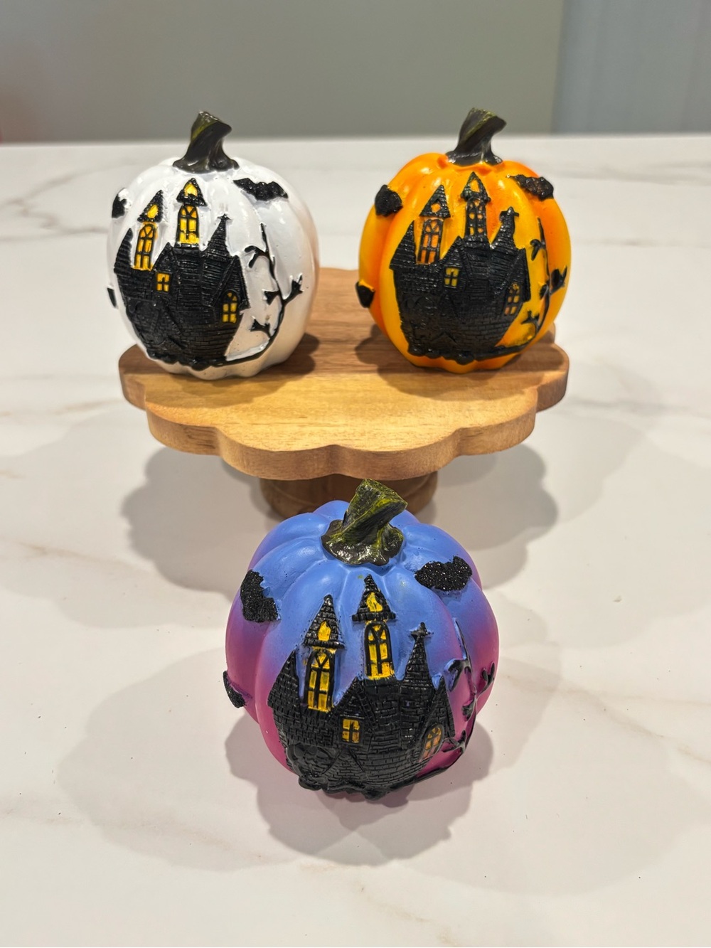 Halloween Haunted House Pumpkin Decor Set